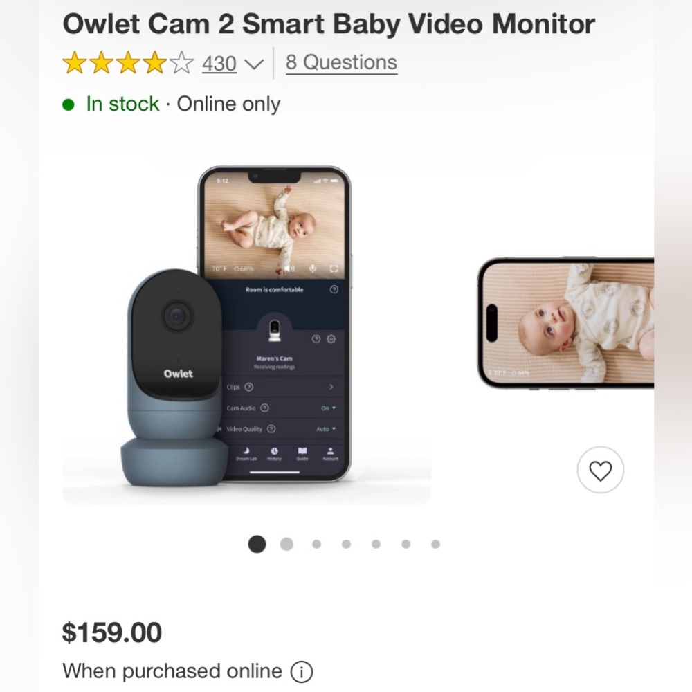 Owlet Cam 2 Smart Baby Video Monitor